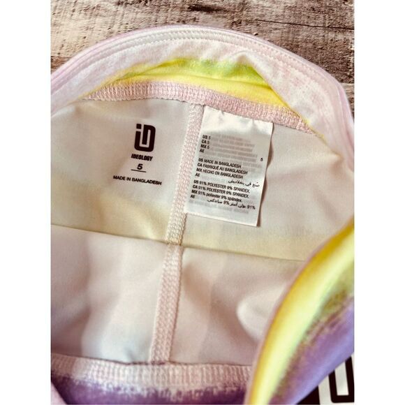 NWT Girls Ideology Barely Pink Striped Leggings sz 5 Year Old - Picture 3 of 7